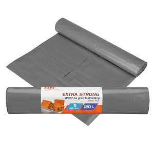 Worki EXTRA STRONG na gruz 120L 5 sztuk RAVI